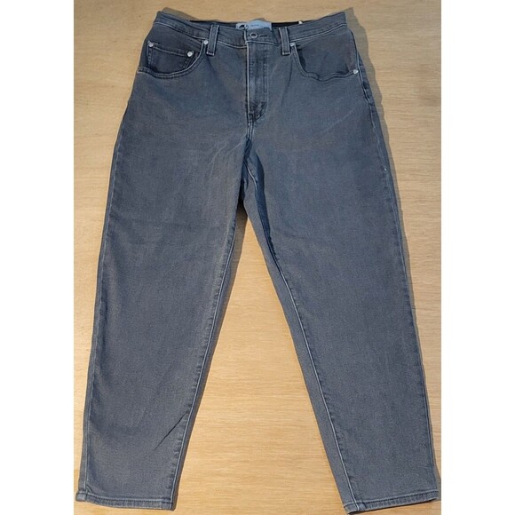 Silver Tab Levis Jeans Size 30x27 Dark Gray Mom's Jean's High Rise Jean's - Picture 2 of 16